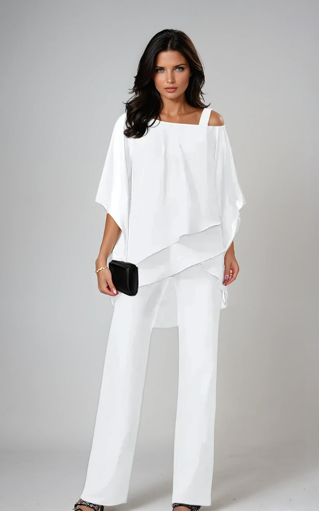 Women's Flowing Elegant Two-Piece Set – Relaxed Asymmetric Design