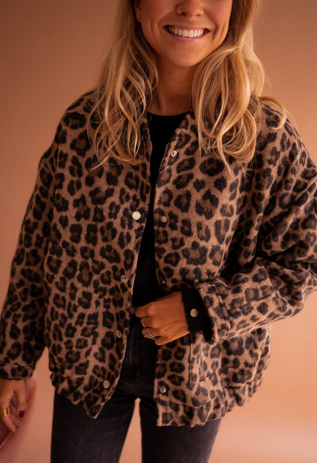 Women's Printed Relaxed Jacket – Lightweight Comfortable Design