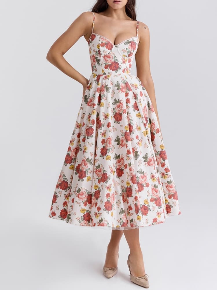 Women's Elegant Spring Dress – Summer Flowing Style