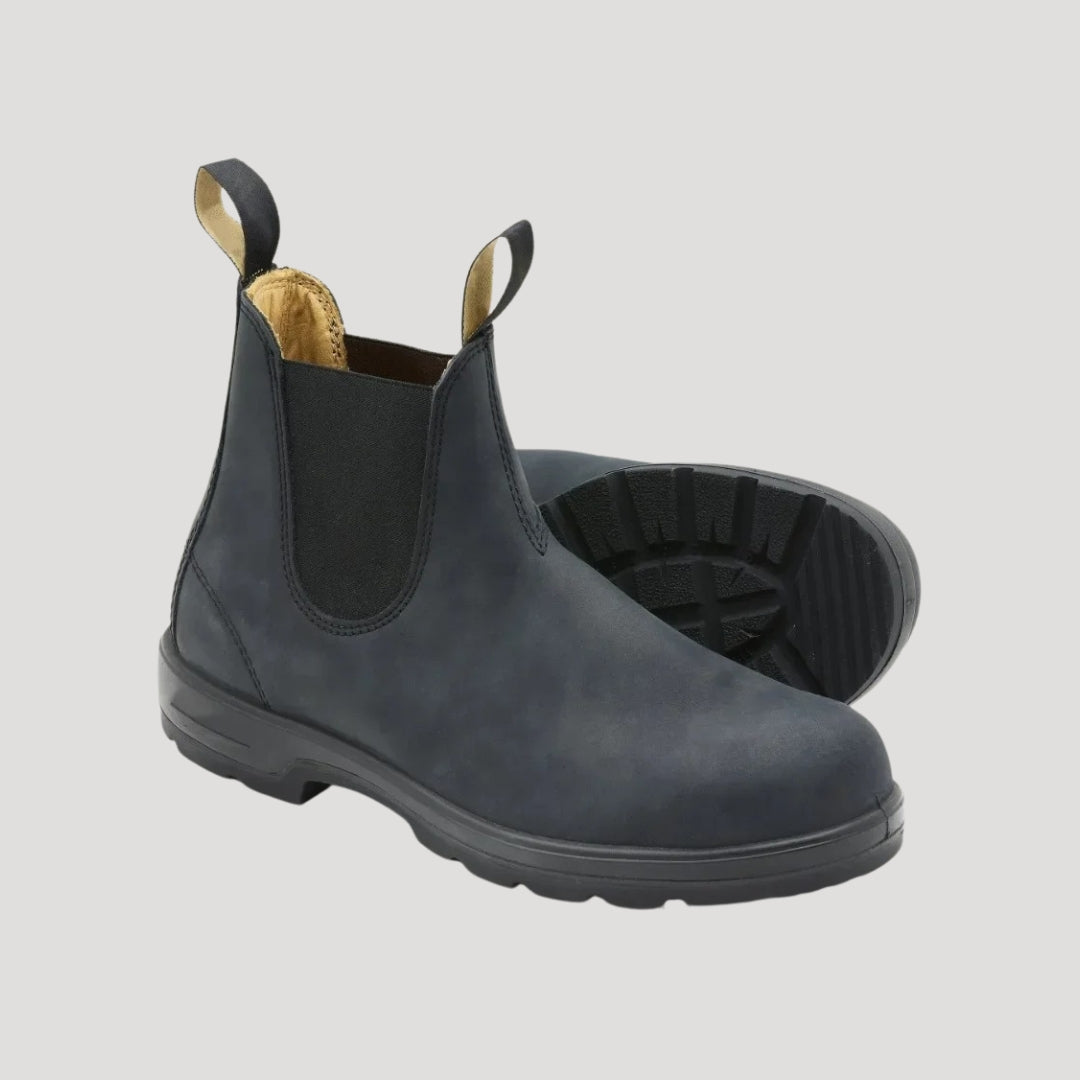 Men’s All-Day Comfort Chelsea Boots – Leather Look – Grey