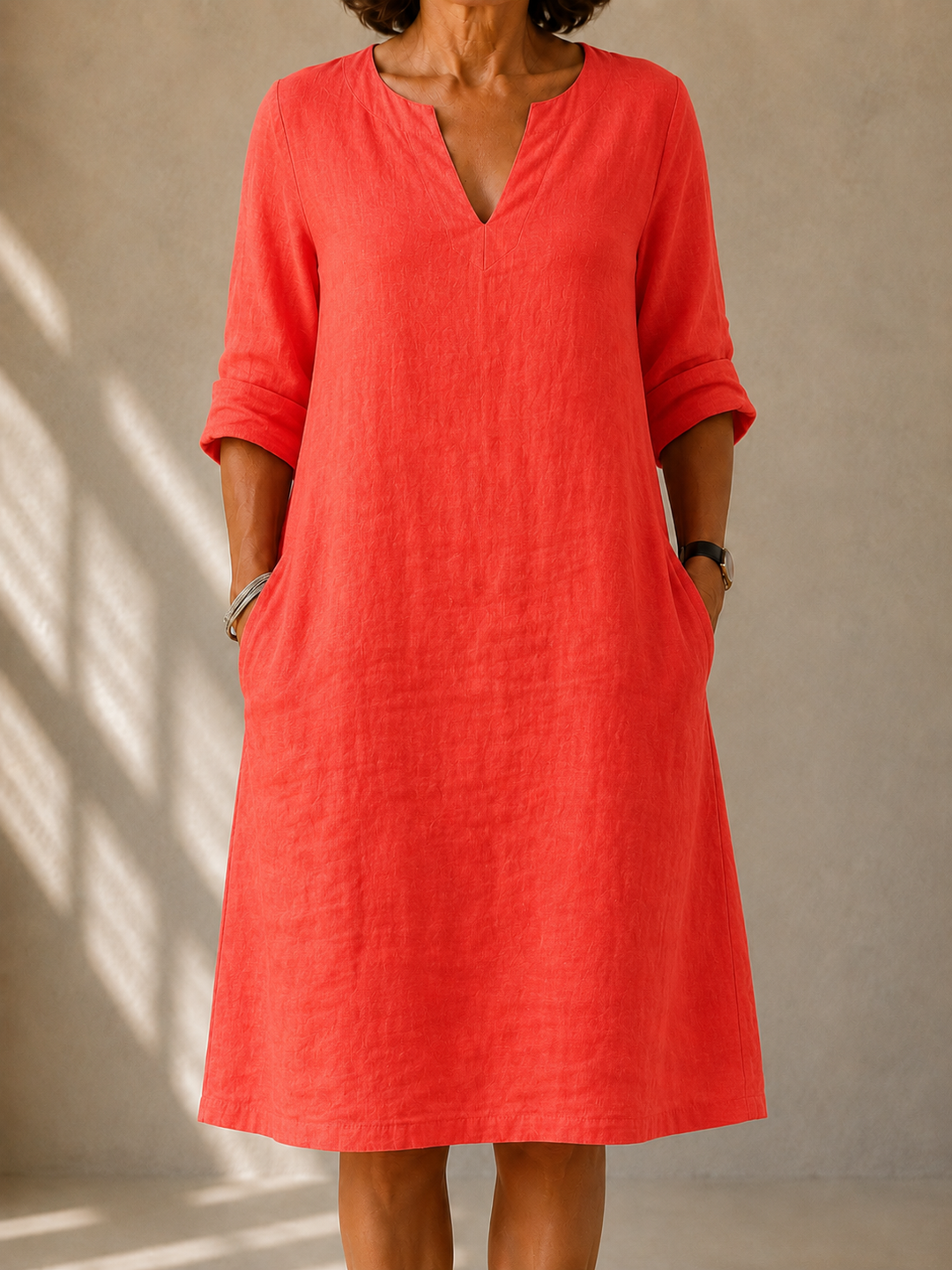 Women's Flowing Straight Leg Dress – Elegant Flexible Style