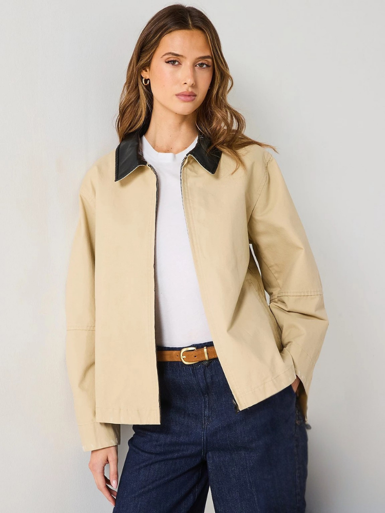 Women's Timeless Chic Jacket – Minimalist Cotton Design