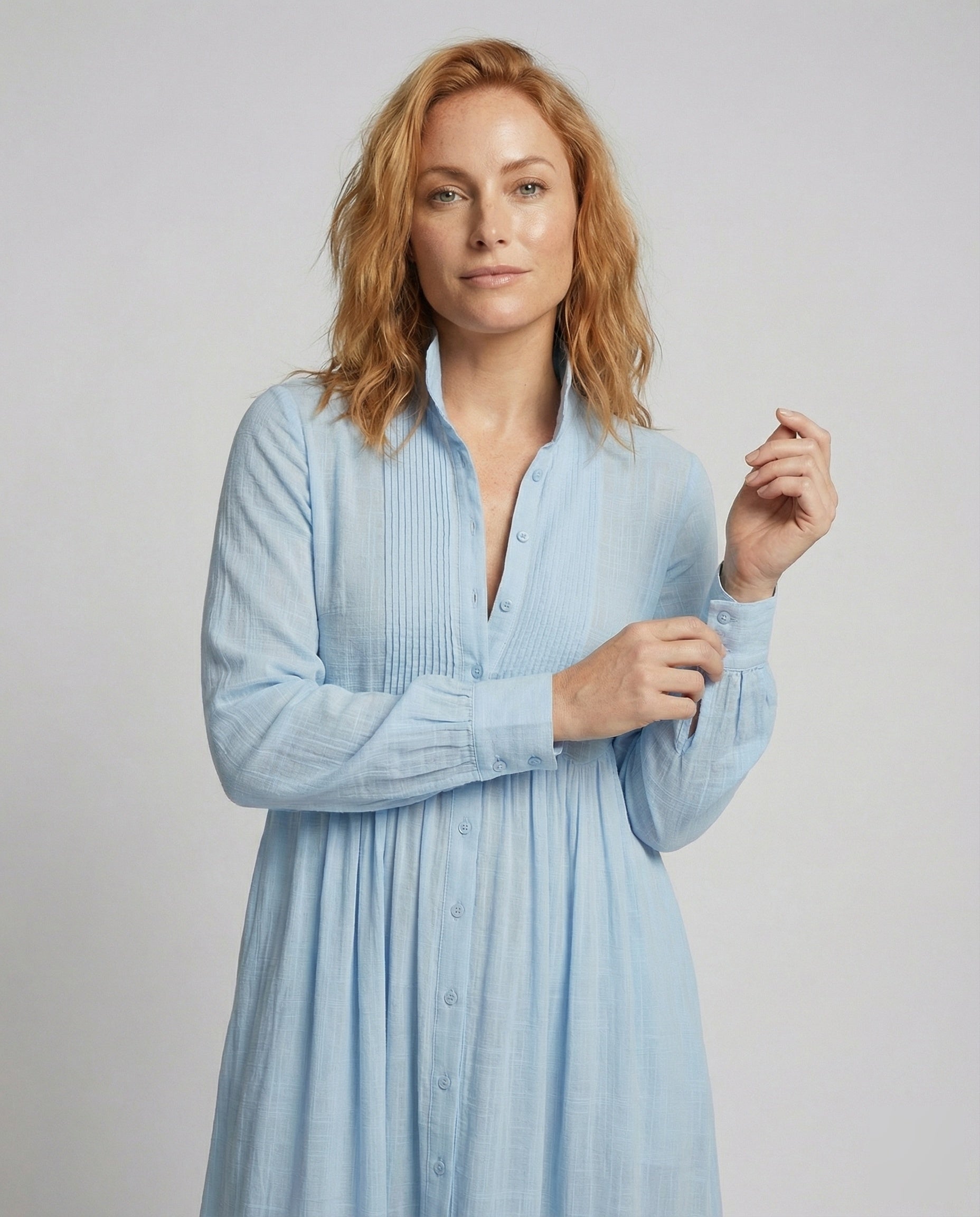 Women’s Lightweight Button Front Maxi Shirt Dress – Relaxed Flowy Silhouette