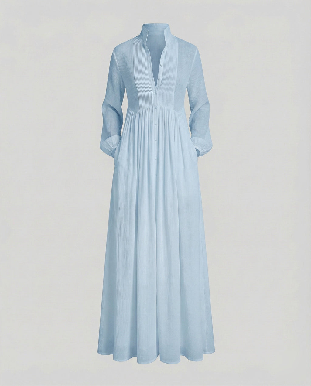 Women’s Lightweight Button Front Maxi Shirt Dress – Relaxed Flowy Silhouette