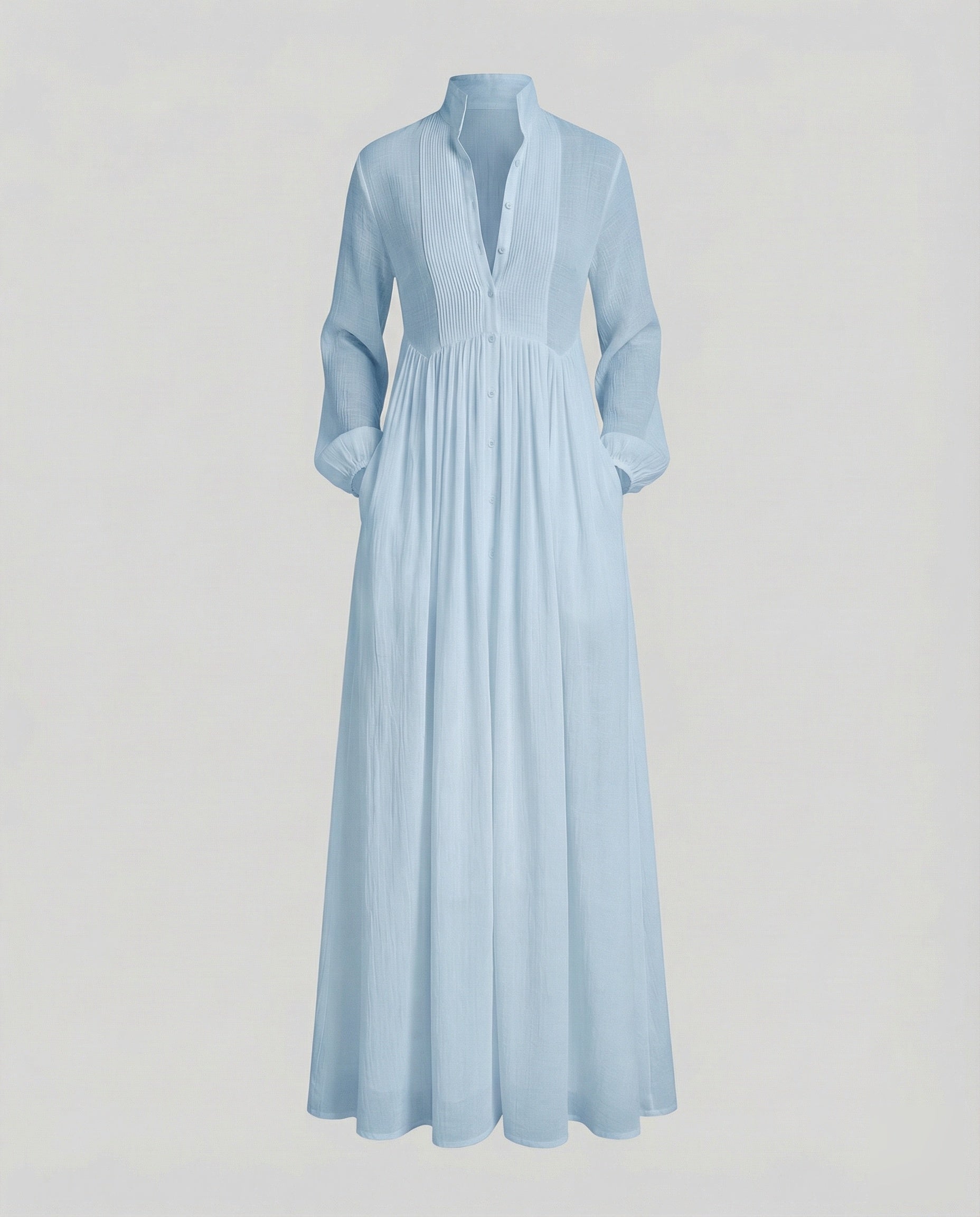 Women’s Lightweight Button Front Maxi Shirt Dress – Relaxed Flowy Silhouette